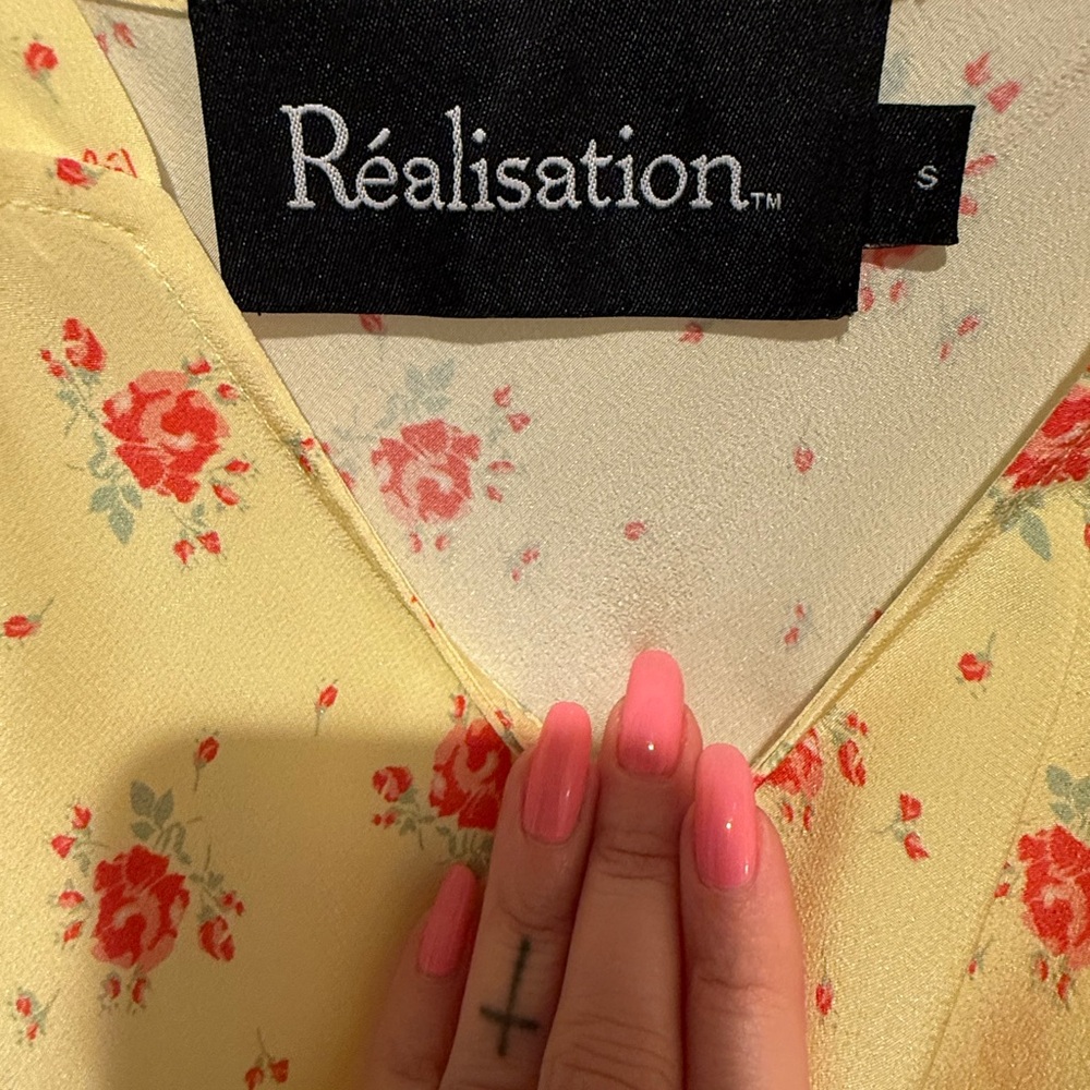 Realisation Par Yellow Dress with Red Floral Design - Picture 7 of 10